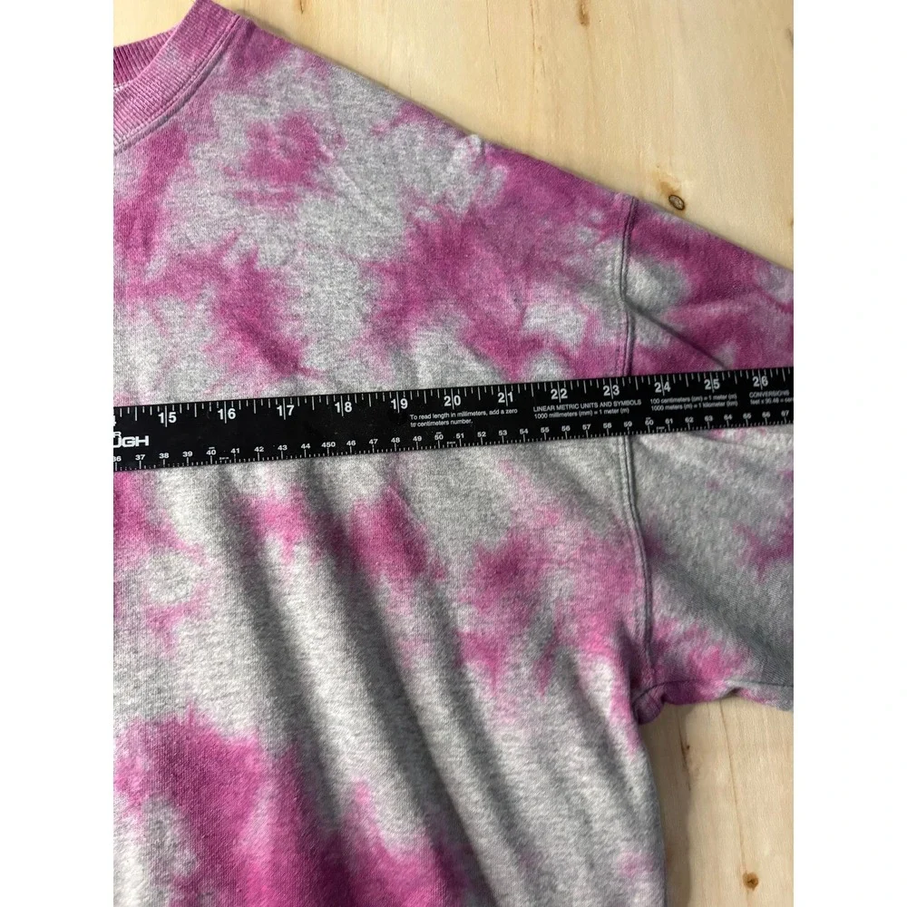 Wild Fable Purple Tie Dye Crewneck Sweatshirt Gray Oversized Pullover Medium